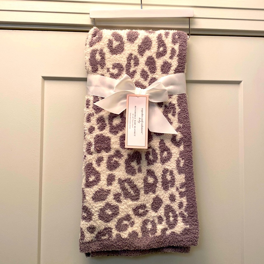 Cupcakes & cashmere Reversible Leopard Baby Blanket